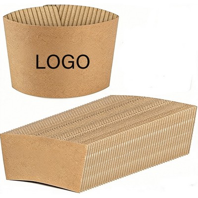 Disposable Corrugated Kraft Paper Coffee Sleeves
