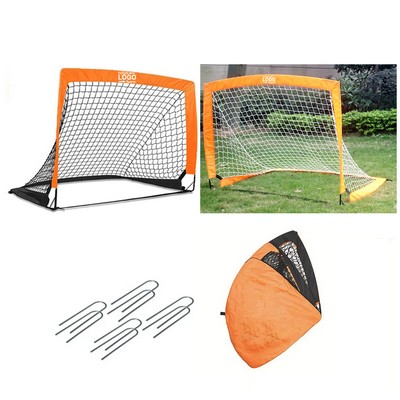 Foldable Football Goal 2 Net Combo Set