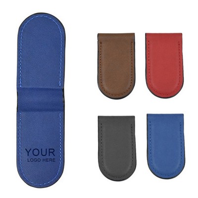 Leather Money Clip Sleek Durable
