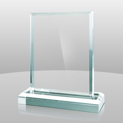 Vertical Mount Jade Green Rectangular Award II (6"x5"x2")