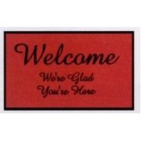 Logo Pin™ Standard Design Personalized Carpet (Welcome We're Glad You're Here) (3'x5')