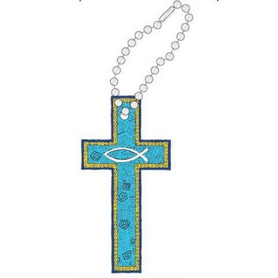 Blue Cross Promotional Key Chain w/ Black Back (4 Square Inch)