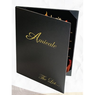 Quick Ship Triple Panel Menu Cover w/ Turned Edge (8 1/2"x14" Insert)FOUR VIEW