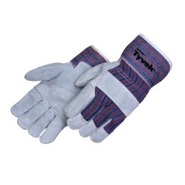 Blue Full Feature Split Cowhide Work Glove