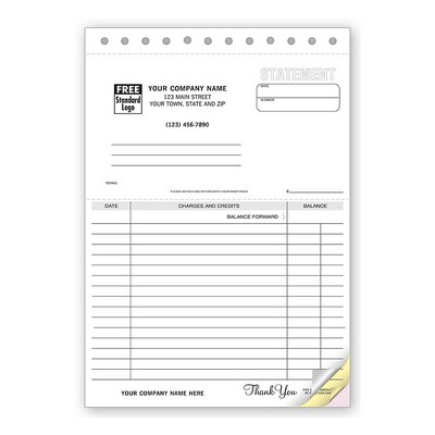 Lined Statement Forms (3 Part)