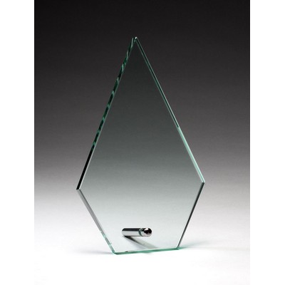 Large Jade Arrowhead Standing Glass Award