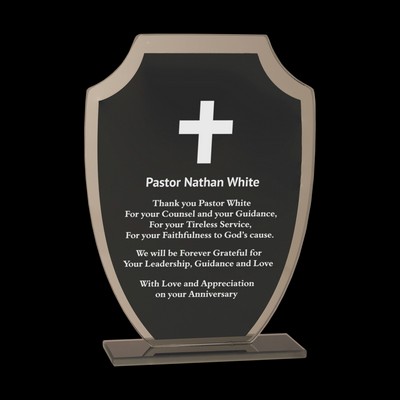 Black Shield Reflection Glass Award (6½")