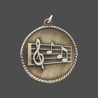 Silver Music High Relief Medal (2")