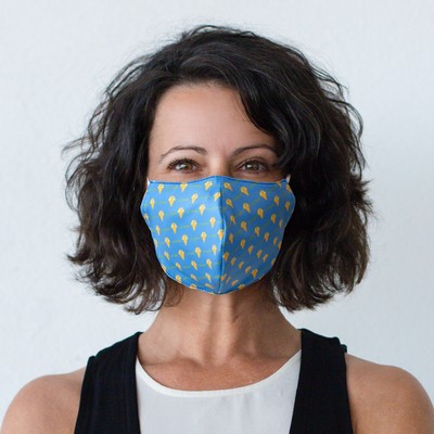 Adjustable Ear Loop Full Color Structured Adult Face Mask
