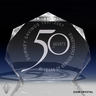 Elite Series Crystal Award (4" x 4 ¾" x 1 1/8")