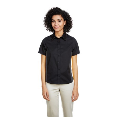 Harriton Women's Flash IL Colorblock Short Sleeve Shirt