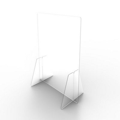 Clear Medium Acrylic Sneeze Guard W/ Detachable Legs