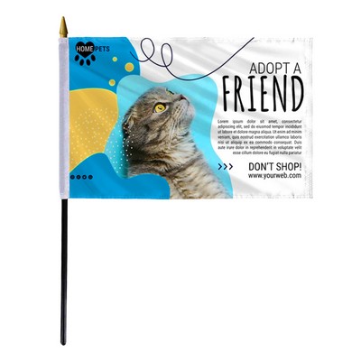 24"X 36" Custom ePoly Stick Flag - Digital Print
