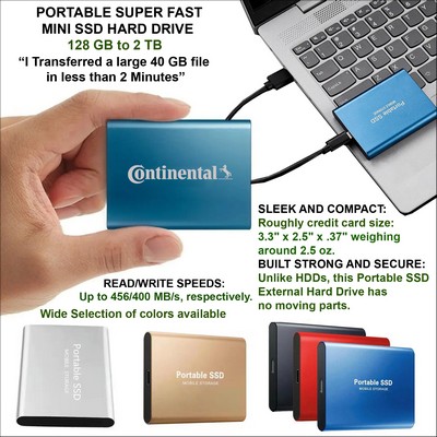 Portable Super Fast Mini SSD Hard Drive 2TB