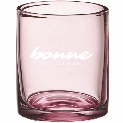 Laser Engraved Acopa Pangea 10 oz. Mauve Rocks / Old Fashioned Glass