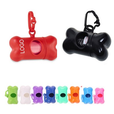 Dog Bone Shaped Pet Waste Storage with 1 Roll Garbage Bag