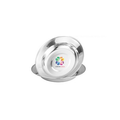 8" Non-Magnetic Stainless Steel Shallow Dish