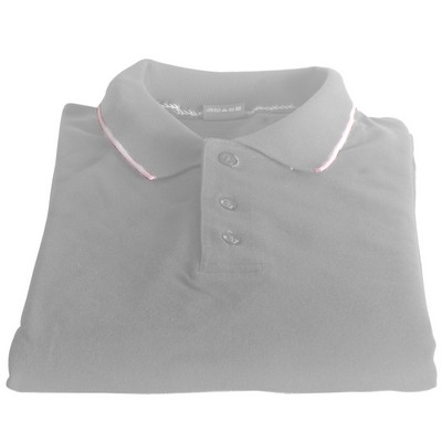 Polo Cotton Airtex Tipped Collar Grey -XS - 5XLT
