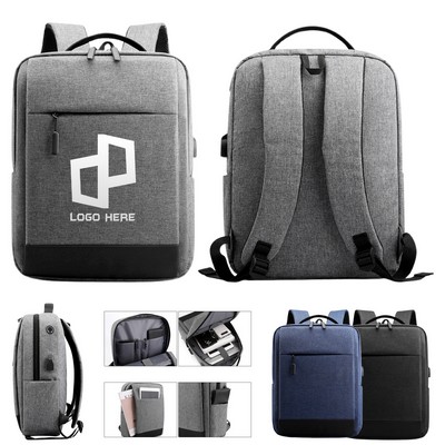 Laptop Backpack W/ Earphone Jack And Usb Charging Port