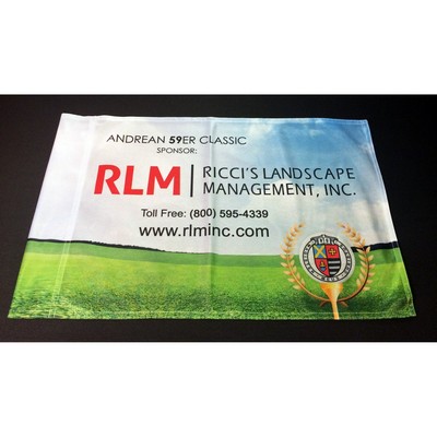 Golf Course Flag Custom - 300D Single Sided Print W/ Tube Sleeve