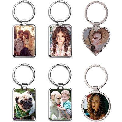 Zinc Alloy Keychain With Rectangle Pendant