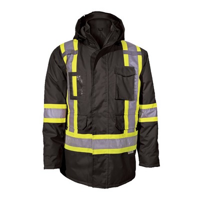 300 Denier Polyester Thinsulate Black Rain Jacket