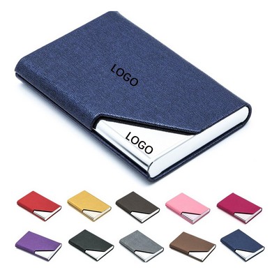 Luxury PU Leather & Stainless Steel Business Card