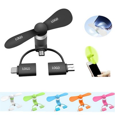 TPE 3in1 Usb Cellphone Fan