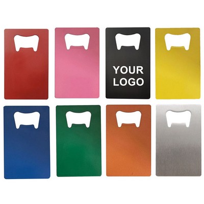 3.3'' Stainless Steel Credit Card Bottle Opener w/Brushed Finish