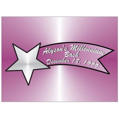 Star Banner Rectangle Badge w/ Bar Pin (2"x3")