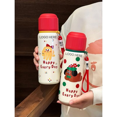 350ml Christmas Insulated Stainless Steel Water Cup Cute Couples Kids Gift