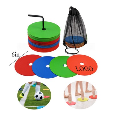 Non-Skid 6" Flat Cones Marker For Soccer Dance Training