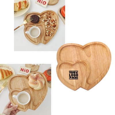 Heart-Shaped Wooden Tray