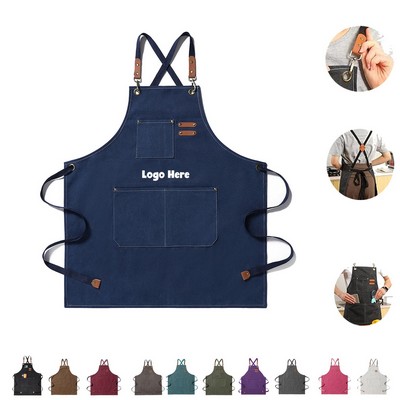 MOQ25pcs Adjustable Multifunctional Canvas Work Apron