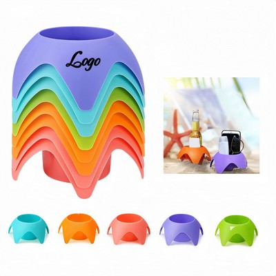 Turtleback Shape Beach Cup Holder Sand Coasters