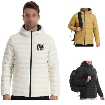 Dual-Sided Lightweight Hooded Insulated Jacket