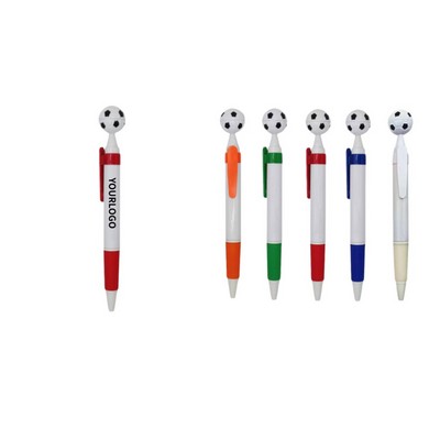 Football Shape Ballpoint Pen 0.7 Tip Click Pen