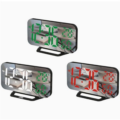 LED Multifunctional Ultra-thin Mirror Alarm Clock