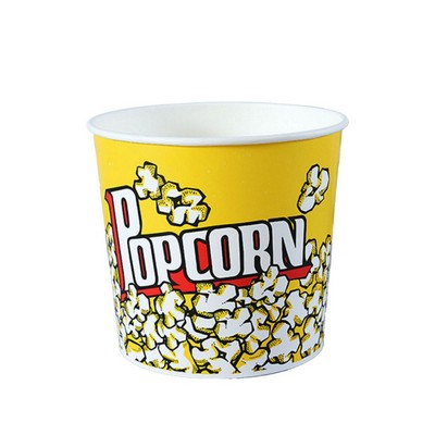 Large Capacity Disposable Paper Popcorn Bucket With Grease Resistant Lining