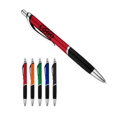 Ergonomic Grip Pen Retractable Plastic Writing Pen Smooth Ink Flow