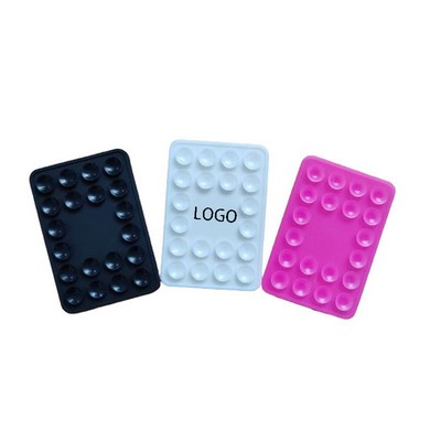 Portable silicone suction cup magnetic phone holder