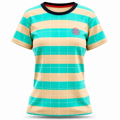 Women's Sublimated Interlock Short Sleeve T Shirt 150GSM