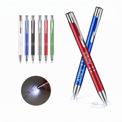 Ballpoint Pen with Light Flashlight LED
