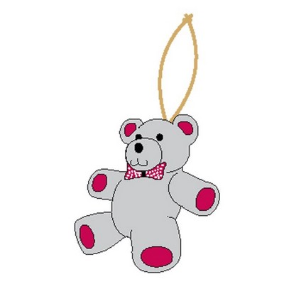 Teddy Bear Promotional Ornament w/ Black Back (6 Square Inch)