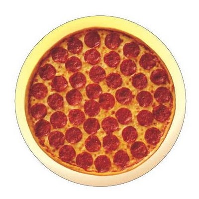 Pizza Round Metal Photo Magnet (2 1/2")