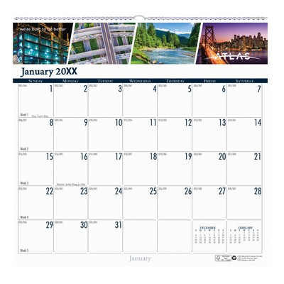 Full-Color Custom Wall Calendar (12" X 12")