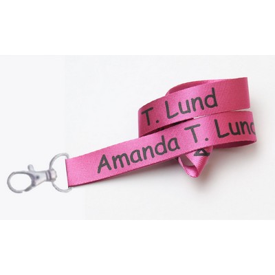 5/8" Pink Nylon Lanyard (15 Mil)