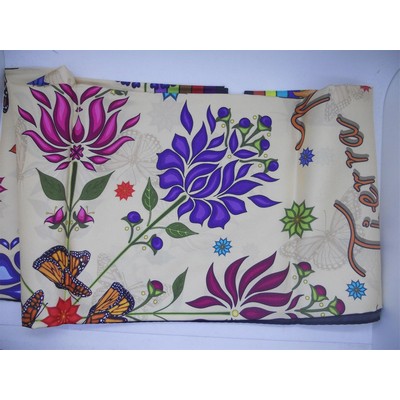 Polyester Digital printed custom logo scarves 10 x 44"