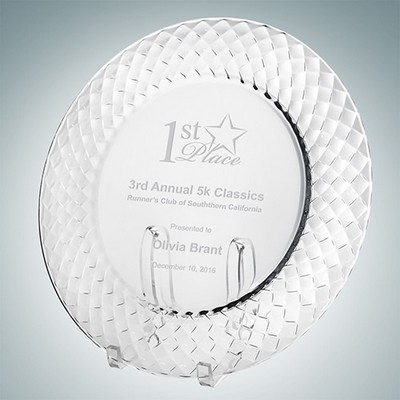 Campiello Glass Charger Plate w/ Acrylic Stand