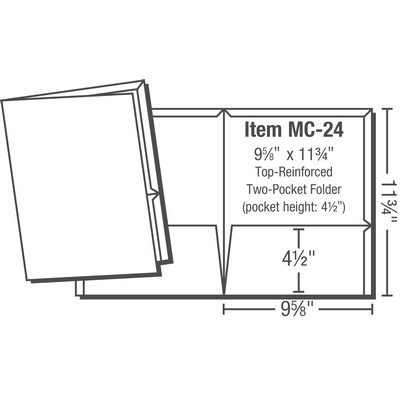 Top Reinforced Folder (9 5/8" x 11 3/4")